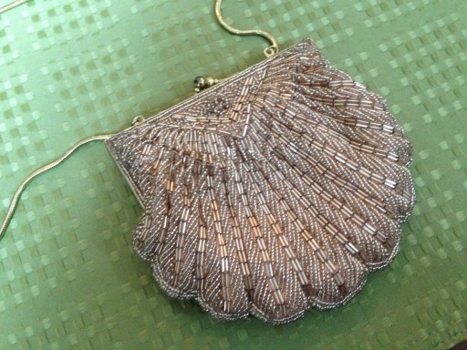 This beaded purse was a steal at $10.  I talked to the dealer and she said that she now went around to different flea markets selling items as a result of cleaning out her mother's house after she had passed away.