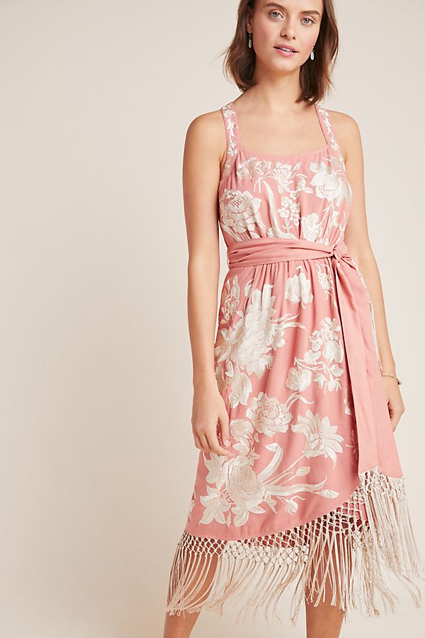 Anthropology Pink Dress